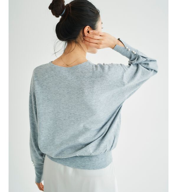 le.coeur blanc「パールスリーブニットプルオーバー」|ニット・セーター|