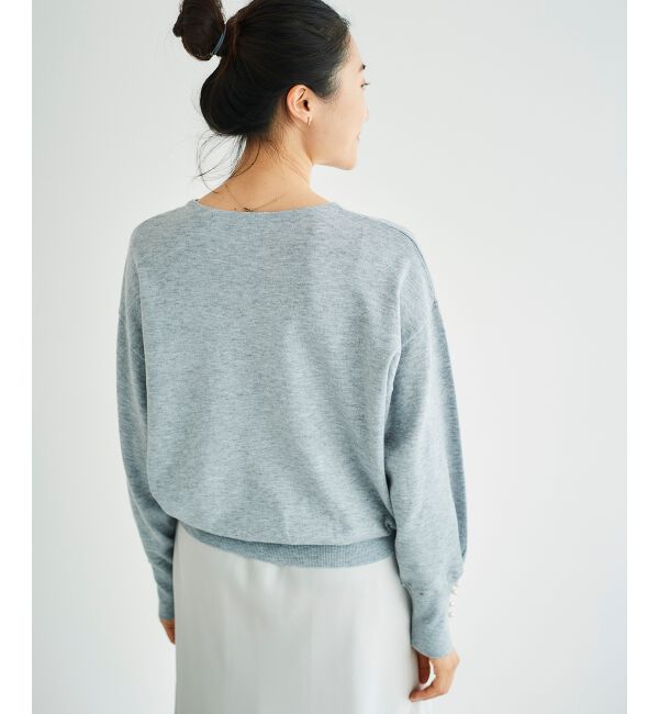 le.coeur blanc「パールスリーブニットプルオーバー」|ニット・セーター|