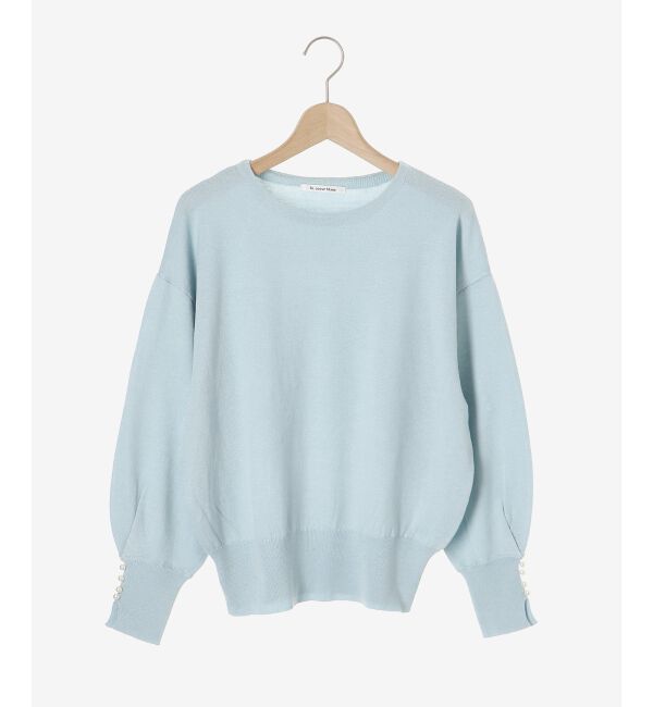 le.coeur blanc「パールスリーブニットプルオーバー」|ニット・セーター|