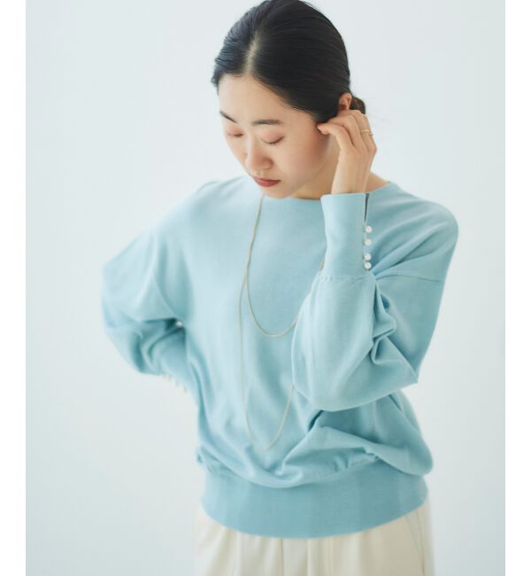 le.coeur blanc「パールスリーブニットプルオーバー」|ニット・セーター|