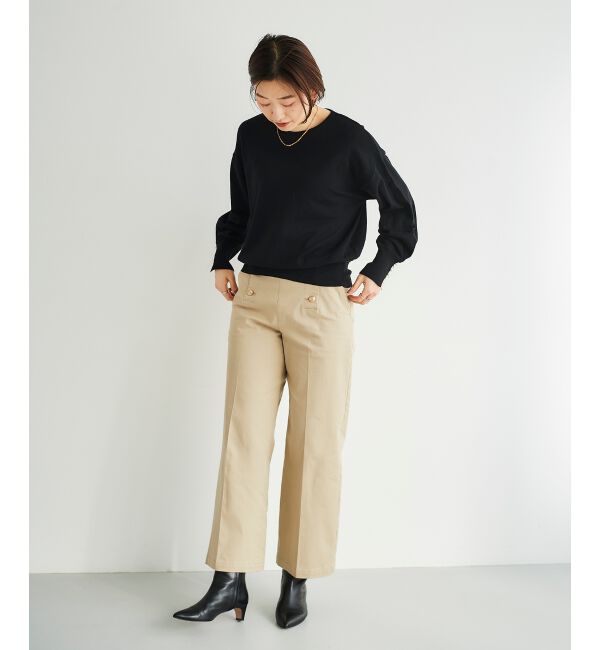 le.coeur blanc「パールスリーブニットプルオーバー」|ニット・セーター|