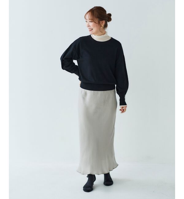 le.coeur blanc「パールスリーブニットプルオーバー」|ニット・セーター|