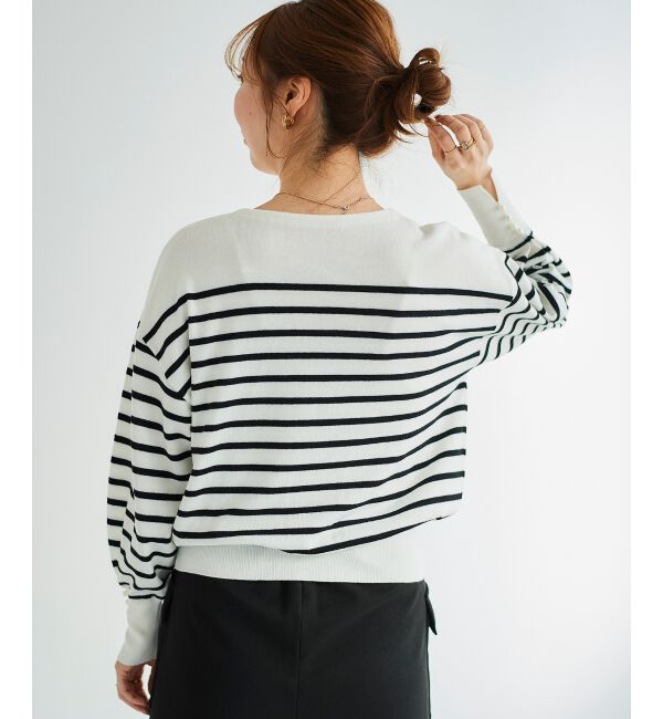 le.coeur blanc「パールスリーブニットプルオーバー」|ニット・セーター|