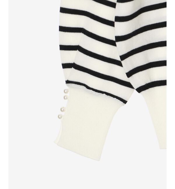 le.coeur blanc「パールスリーブニットプルオーバー」|ニット・セーター|