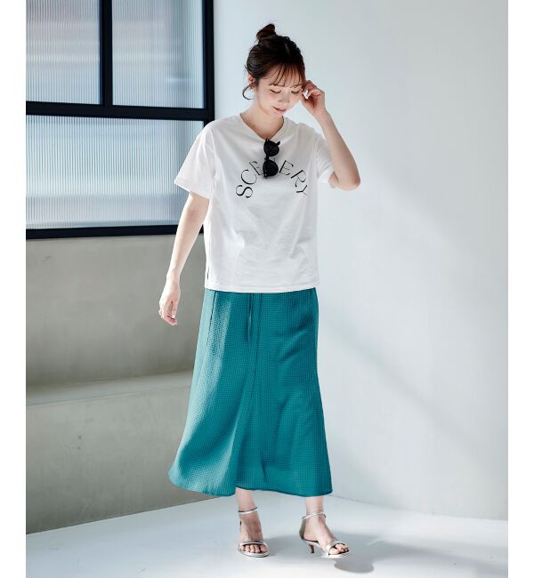 le.coeur blanc「シアーギンガムマーメイドスカート」|スカート|