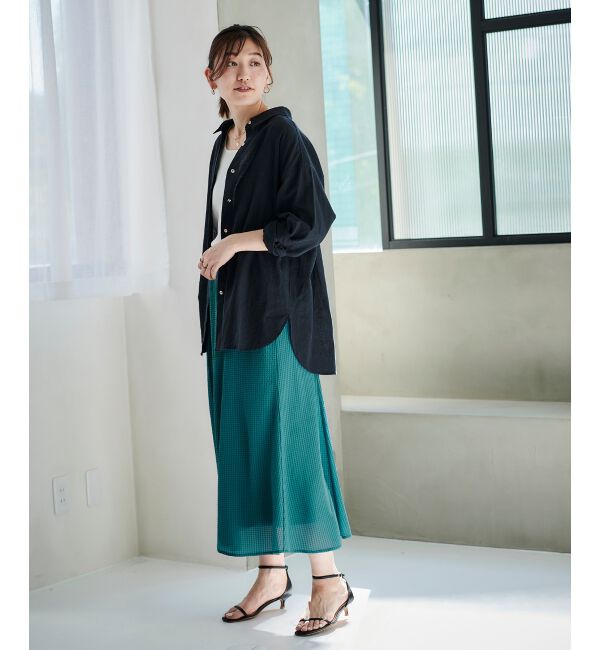 le.coeur blanc「シアーギンガムマーメイドスカート」|スカート|