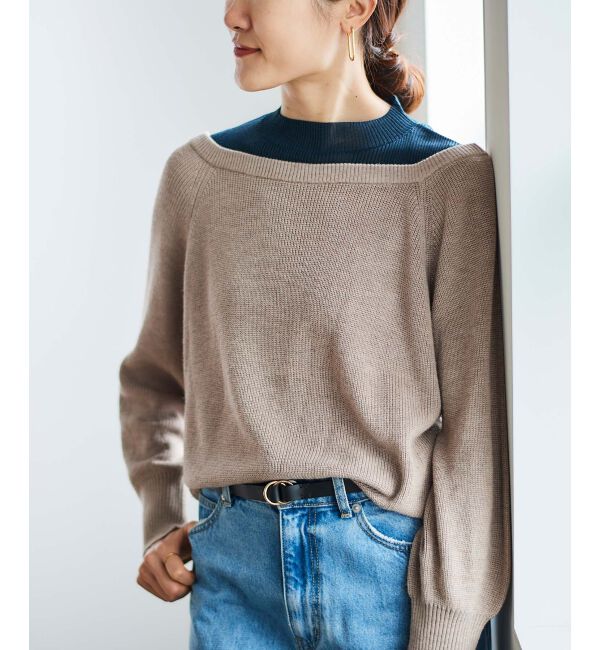 le.coeur blanc「レイヤードライクニットプルオーバー」|ニット・セーター|