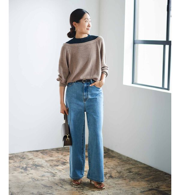 le.coeur blanc「レイヤードライクニットプルオーバー」|ニット・セーター|