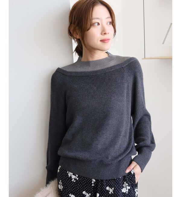 le.coeur blanc「レイヤードライクニットプルオーバー」|ニット・セーター|グレー