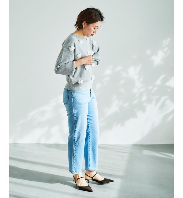 le.coeur blanc「《手洗い可能》TORRAZZO DONNA別注フラワーモチーフニット」|ニット・セーター|