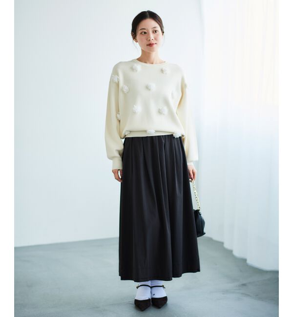 le.coeur blanc「《手洗い可能》TORRAZZO DONNA別注フラワーモチーフニット」|ニット・セーター|