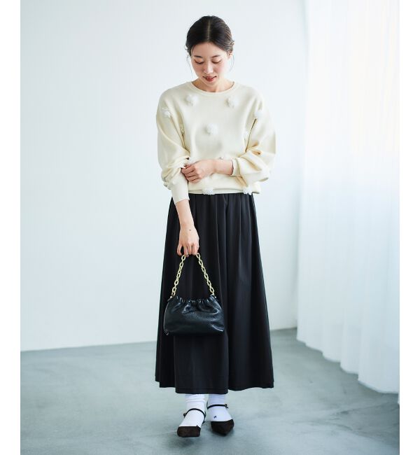 le.coeur blanc「《手洗い可能》TORRAZZO DONNA別注フラワーモチーフニット」|ニット・セーター|