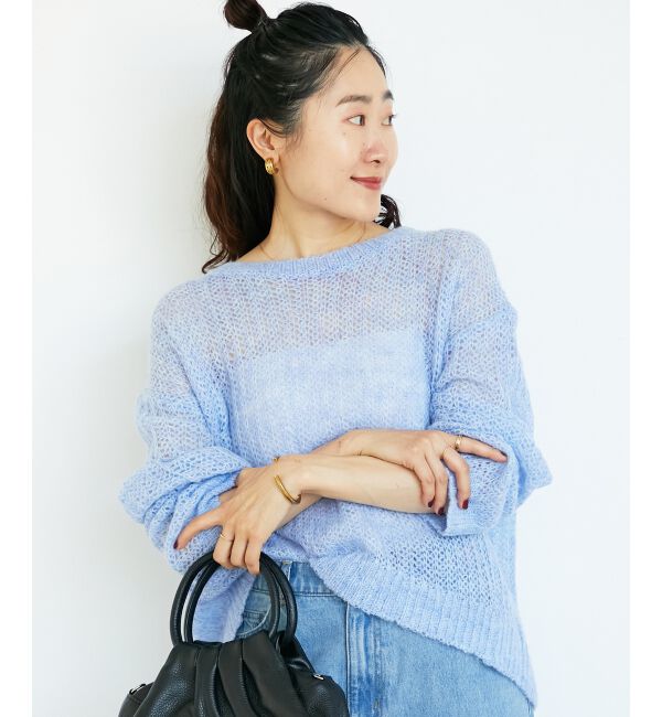  「シアーモヘヤニットプルオーバー」|ニット・セーター|