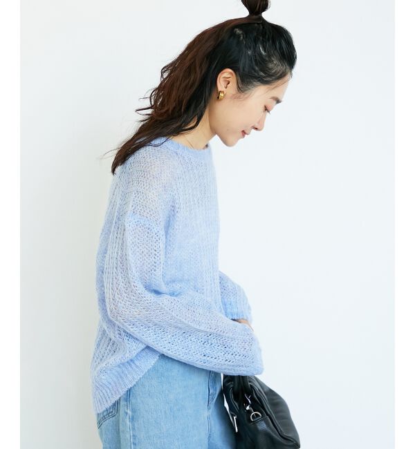  「シアーモヘヤニットプルオーバー」|ニット・セーター|