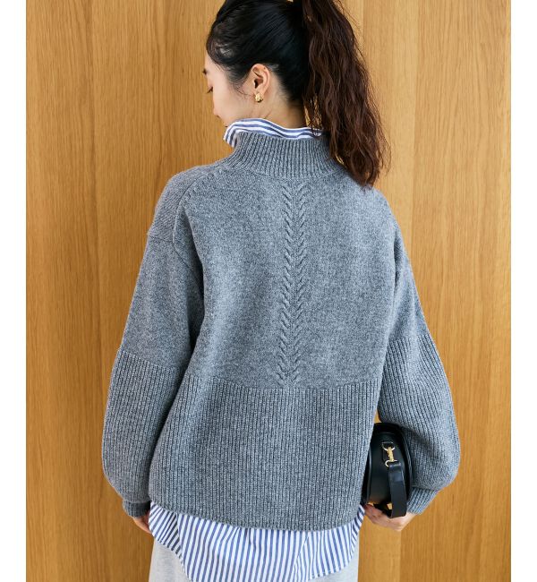  「片畦キリカエバックデザインニット」|ニット・セーター|