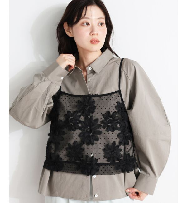  「TORRAZZO DONNAバルーンシャツ」|シャツ・ブラウス|グレー