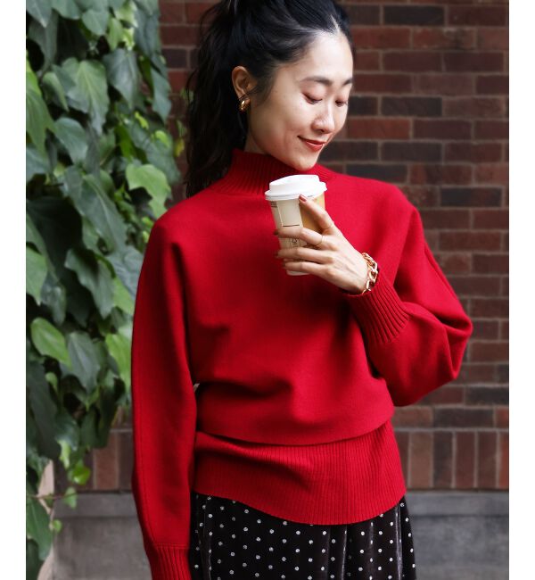  「《手洗い可能》3WAYハイネックレイヤードニット」|ニット・セーター|