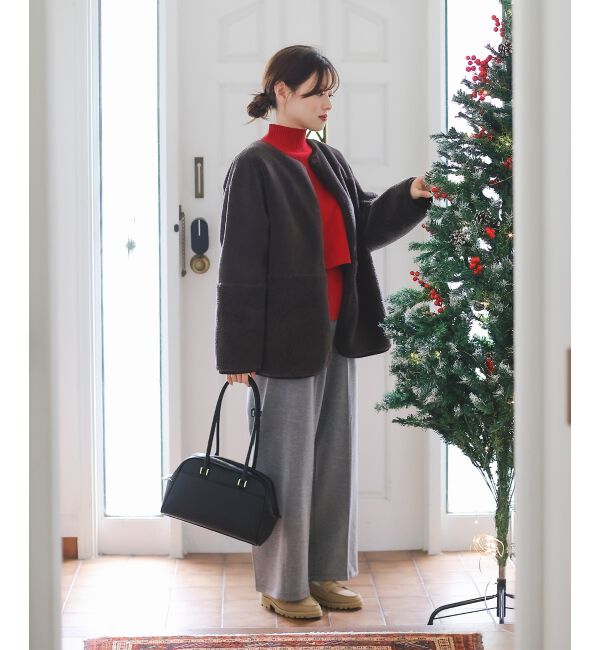  「《手洗い可能》3WAYハイネックレイヤードニット」|ニット・セーター|