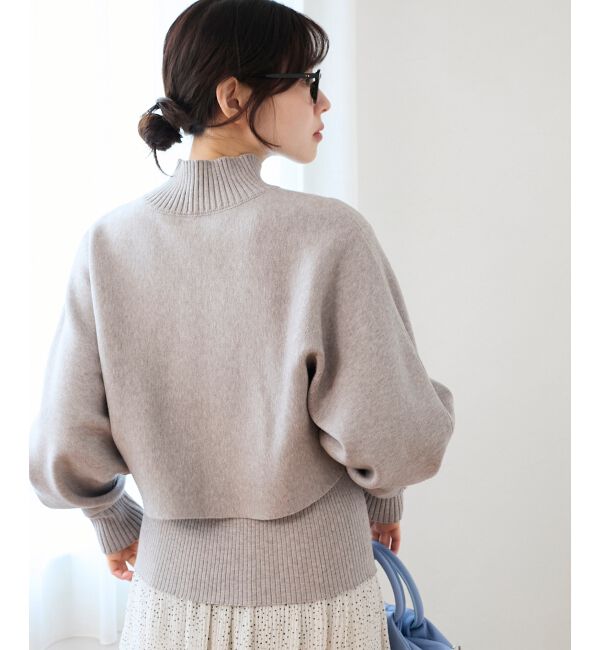  「《手洗い可能》3WAYハイネックレイヤードニット」|ニット・セーター|