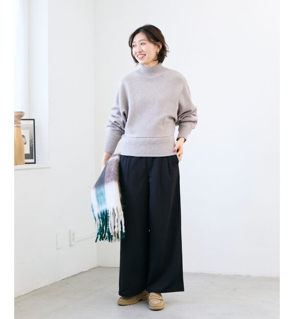  「《手洗い可能》3WAYハイネックレイヤードニット」|ニット・セーター|