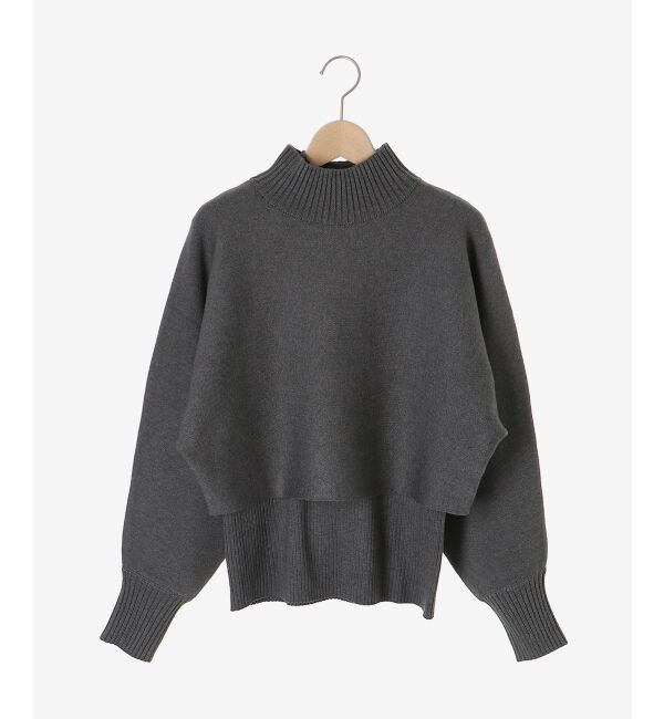  「《手洗い可能》3WAYハイネックレイヤードニット」|ニット・セーター|