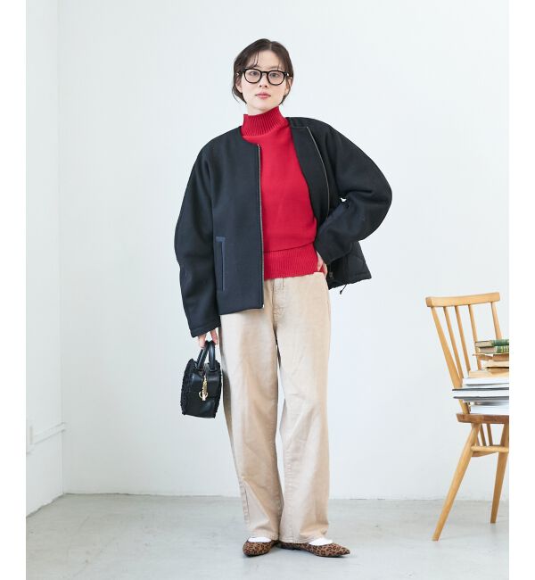  「《手洗い可能》3WAYハイネックレイヤードニット」|ニット・セーター|