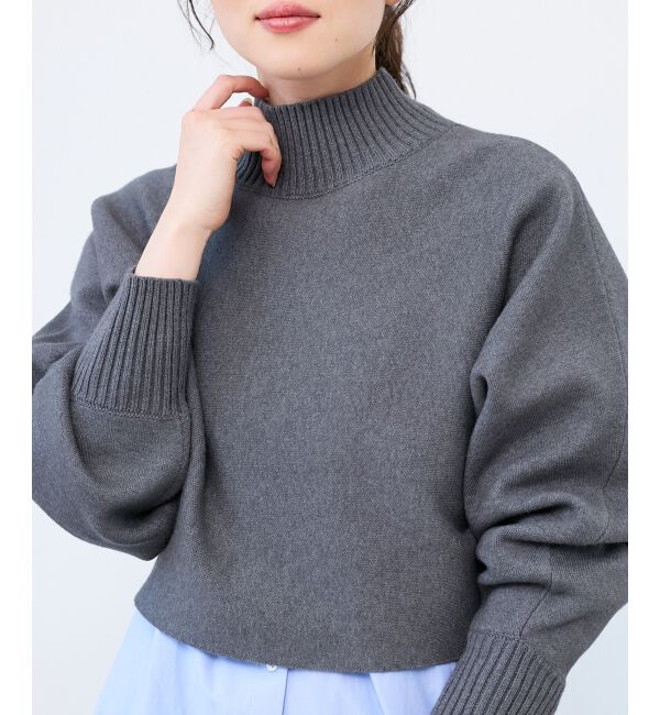  「《手洗い可能》3WAYハイネックレイヤードニット」|ニット・セーター|