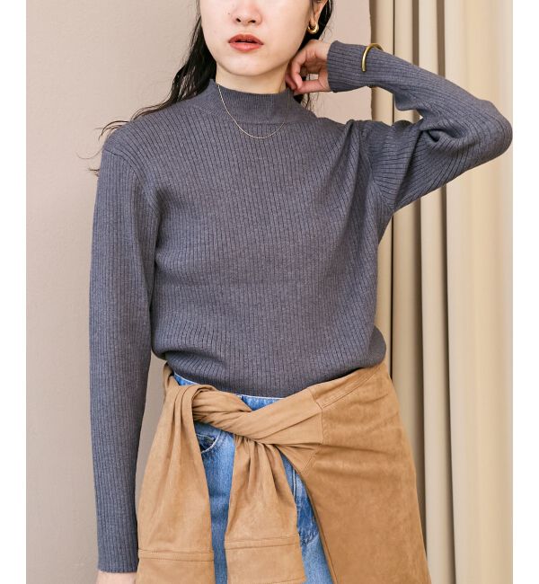  「《手洗い可能》3WAYハイネックレイヤードニット」|ニット・セーター|