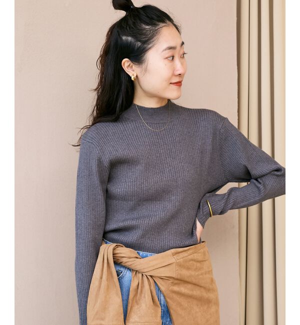  「《手洗い可能》3WAYハイネックレイヤードニット」|ニット・セーター|