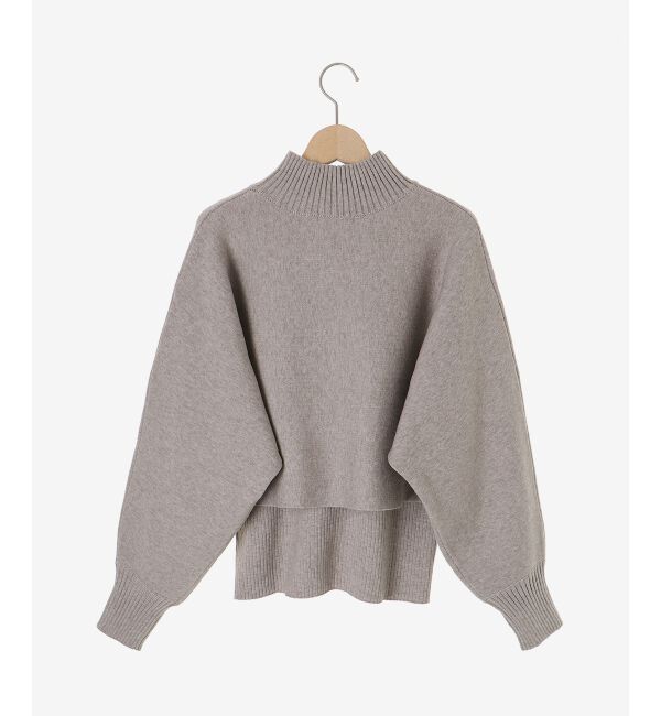  「《手洗い可能》3WAYハイネックレイヤードニット」|ニット・セーター|