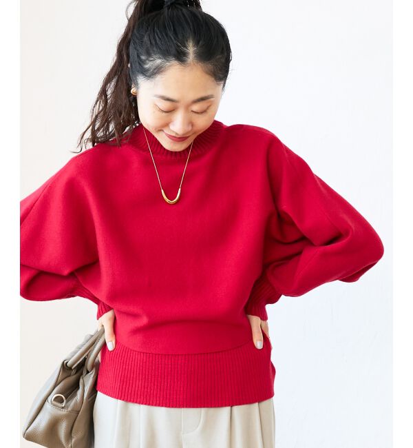  「《手洗い可能》3WAYハイネックレイヤードニット」|ニット・セーター|