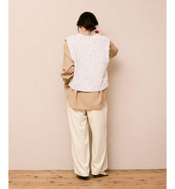  「リボンチュール&times;スラブVベスト」|ベスト・ジレ|