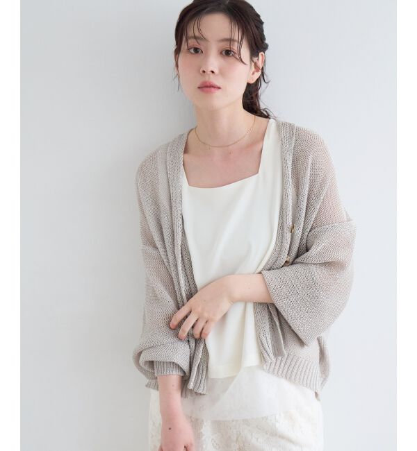  「サテン&times;スムース 裾チュールタンク」|タンクトップ|