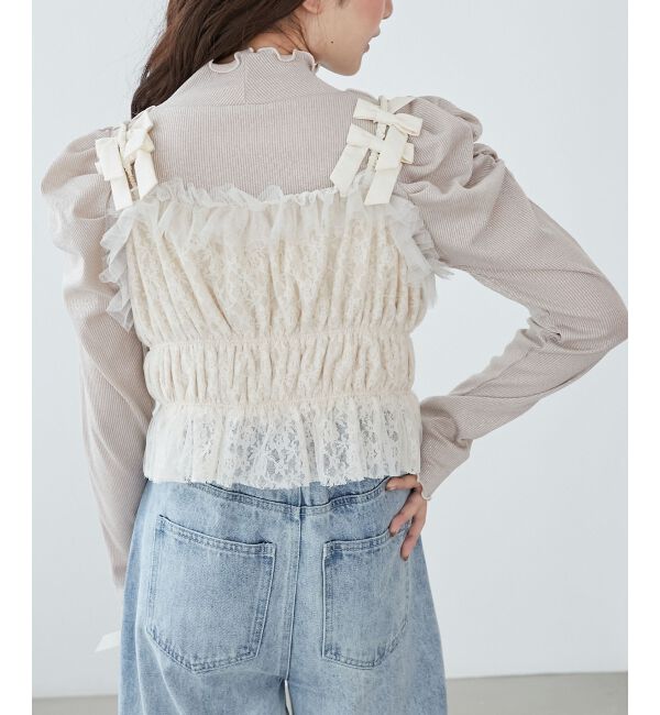 MAJESTICLEGON「Ladyライクパワショルトップス」|Tシャツ・カットソー|