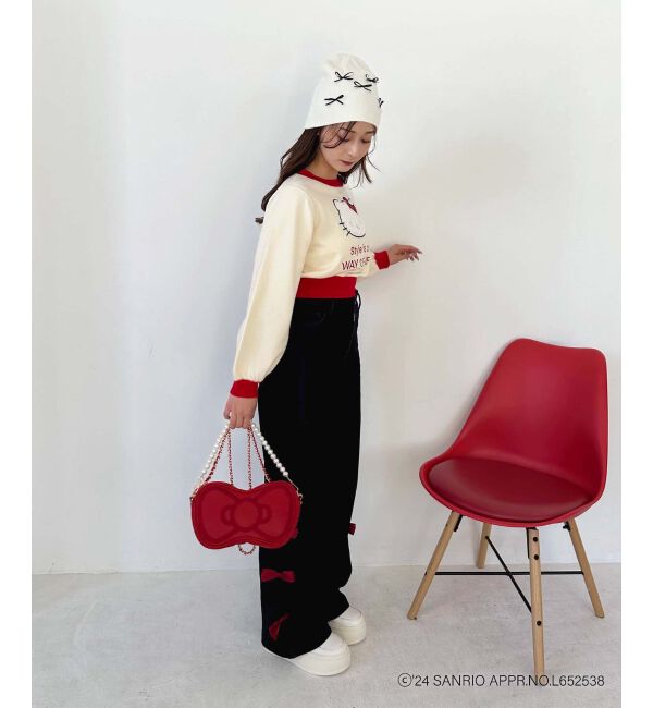 MAJESTICLEGON「ハローキティ プチリボンニットCAP」|キャップ・キャスケット|