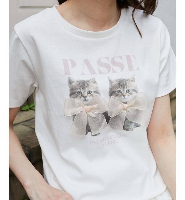  「リボンネコチャンTシャツ」|Tシャツ・カットソー|
