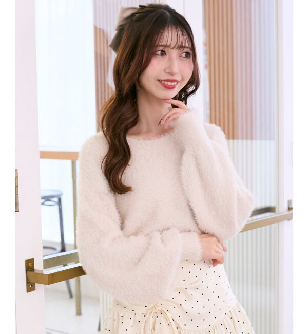  「◎バックリボンシャギーニット」|ニット・セーター|