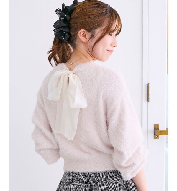  「◎バックリボンシャギーニット」|ニット・セーター|