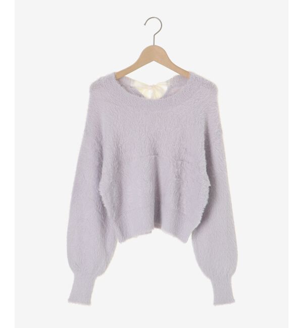  「◎バックリボンシャギーニット」|ニット・セーター|