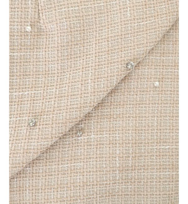  「ビジュー付き台形ミニスカパン」|台形|