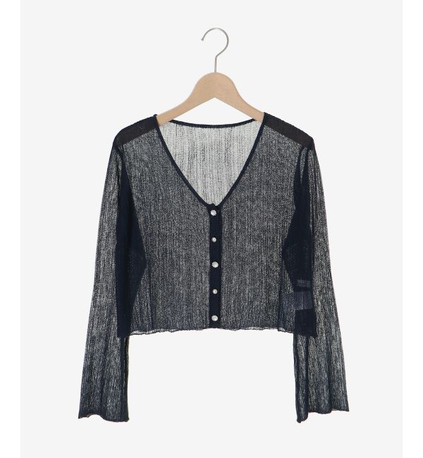  「ビジューボタンシアーカーディガン」|カーディガン|