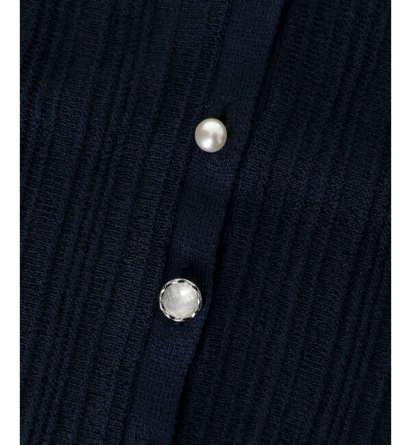  「ビジューボタンシアーカーディガン」|カーディガン|