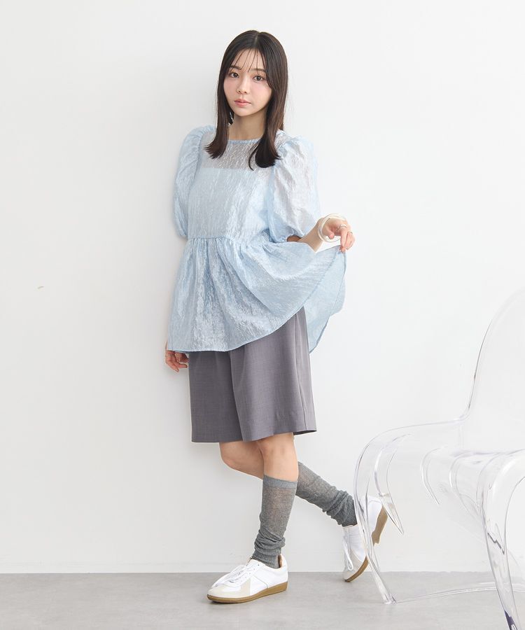 earth music&ecology「シアージャガードペプラムチュニック」|チュニック|