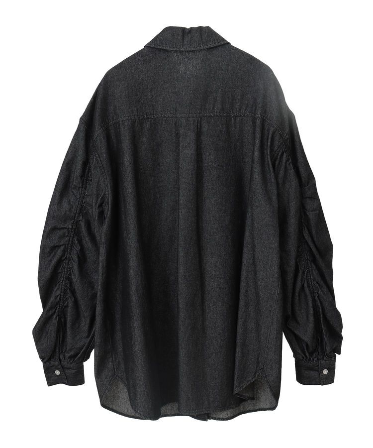 earth music&ecology「シャーリングスリーブデニムシャツ」|シャツ・ブラウス|