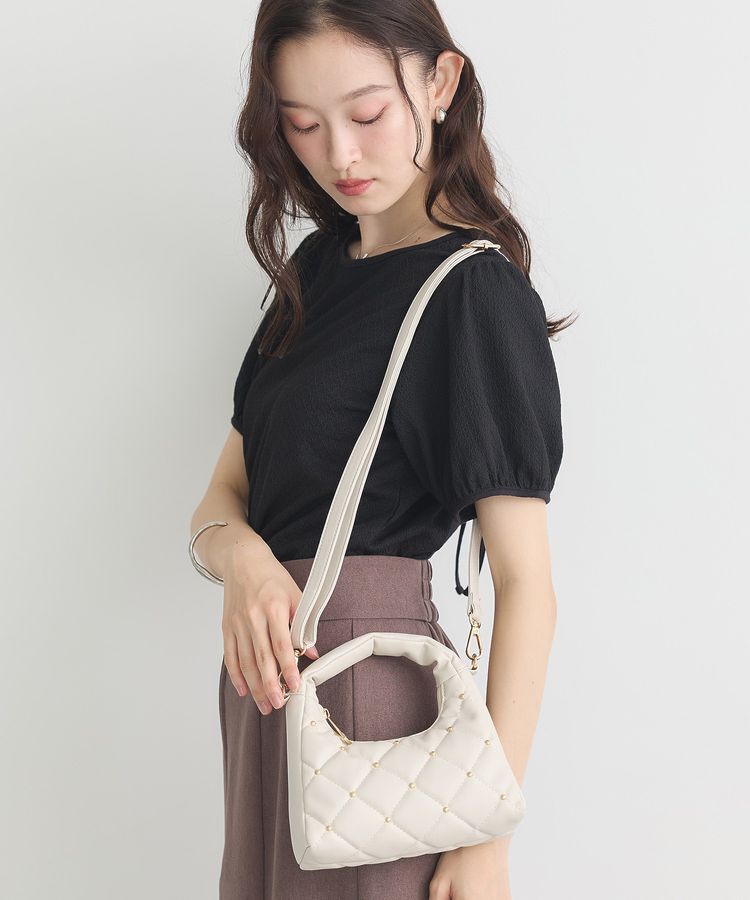 earth music&ecology「スタッズキルトバッグ」|ハンドバッグ|