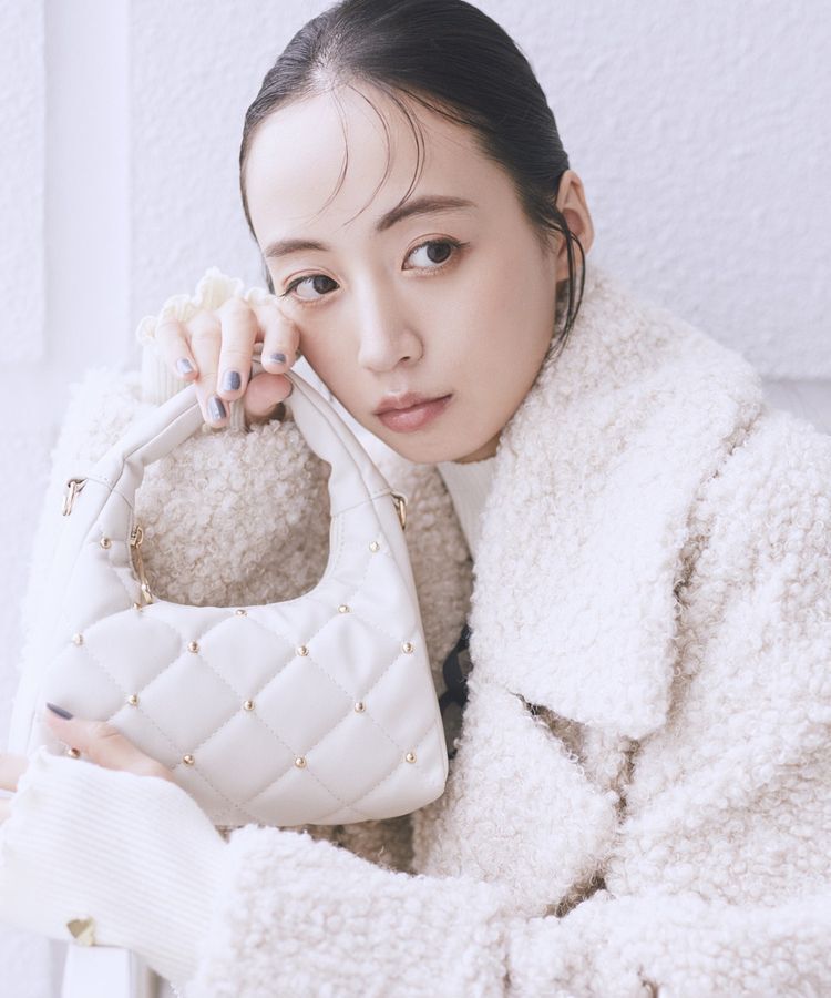 earth music&ecology「スタッズキルトバッグ」|ハンドバッグ|