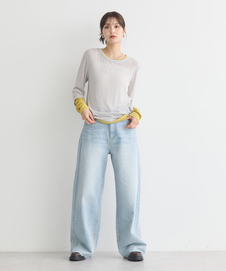 earth music&ecology「レイヤードシアープルオーバー」|Tシャツ・カットソー|