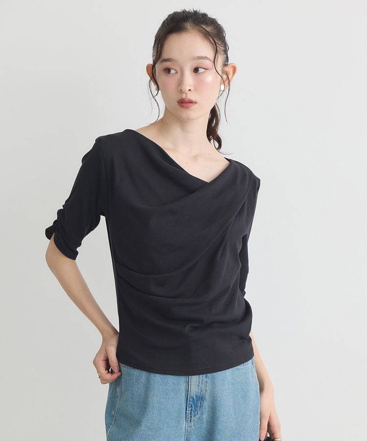 earth music&ecology「ドレープデザインカットソー」|Tシャツ・カットソー|