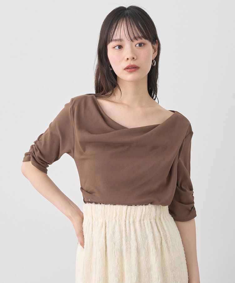 earth music&ecology「ドレープデザインカットソー」|Tシャツ・カットソー|