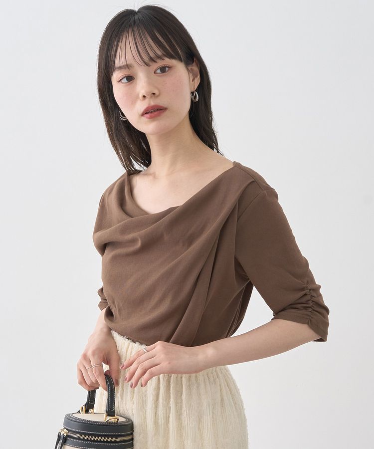 earth music&ecology「ドレープデザインカットソー」|Tシャツ・カットソー|